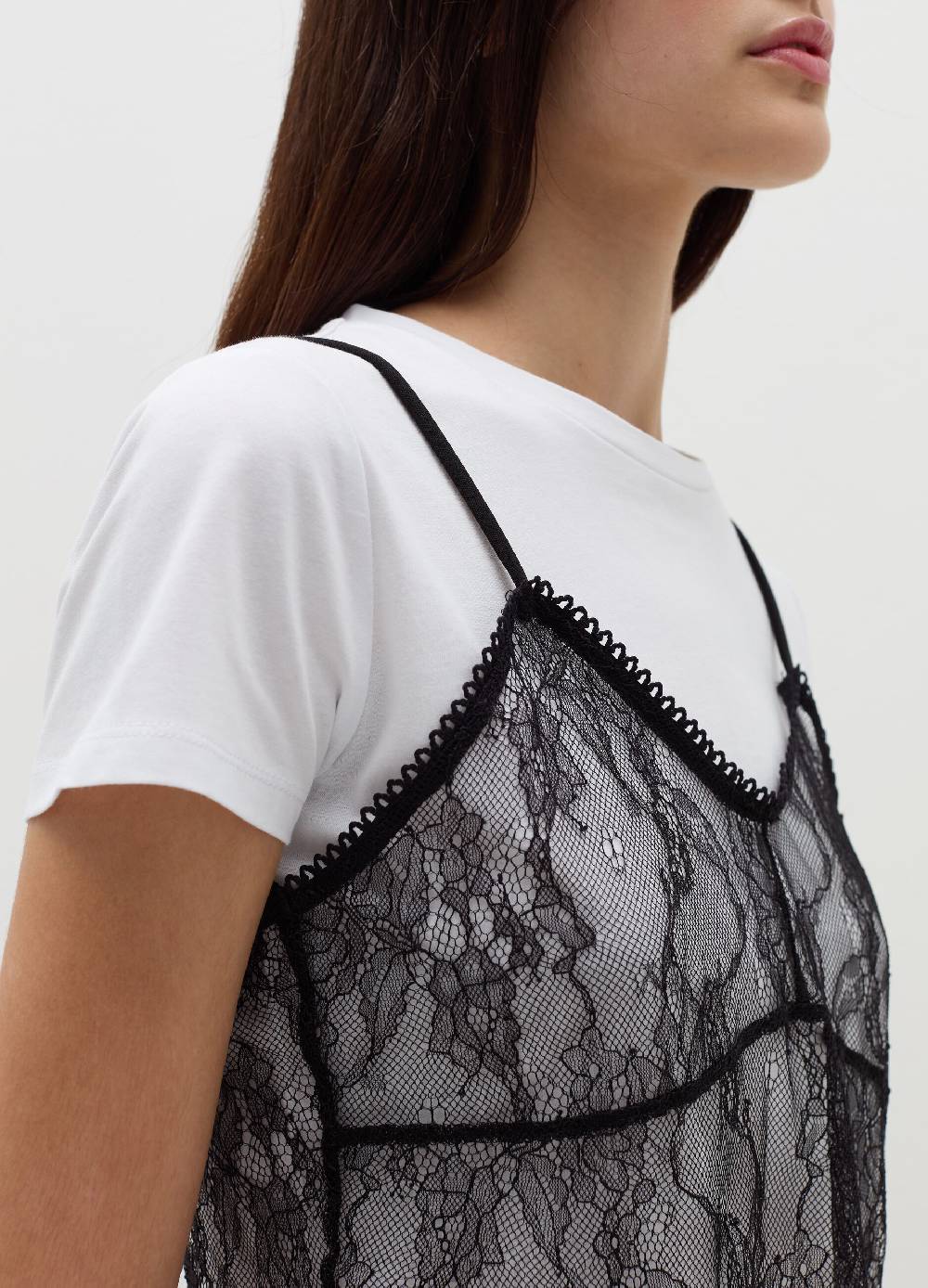 B. ANGEL T-shirt con top in pizzo Soddisfazione Garantita