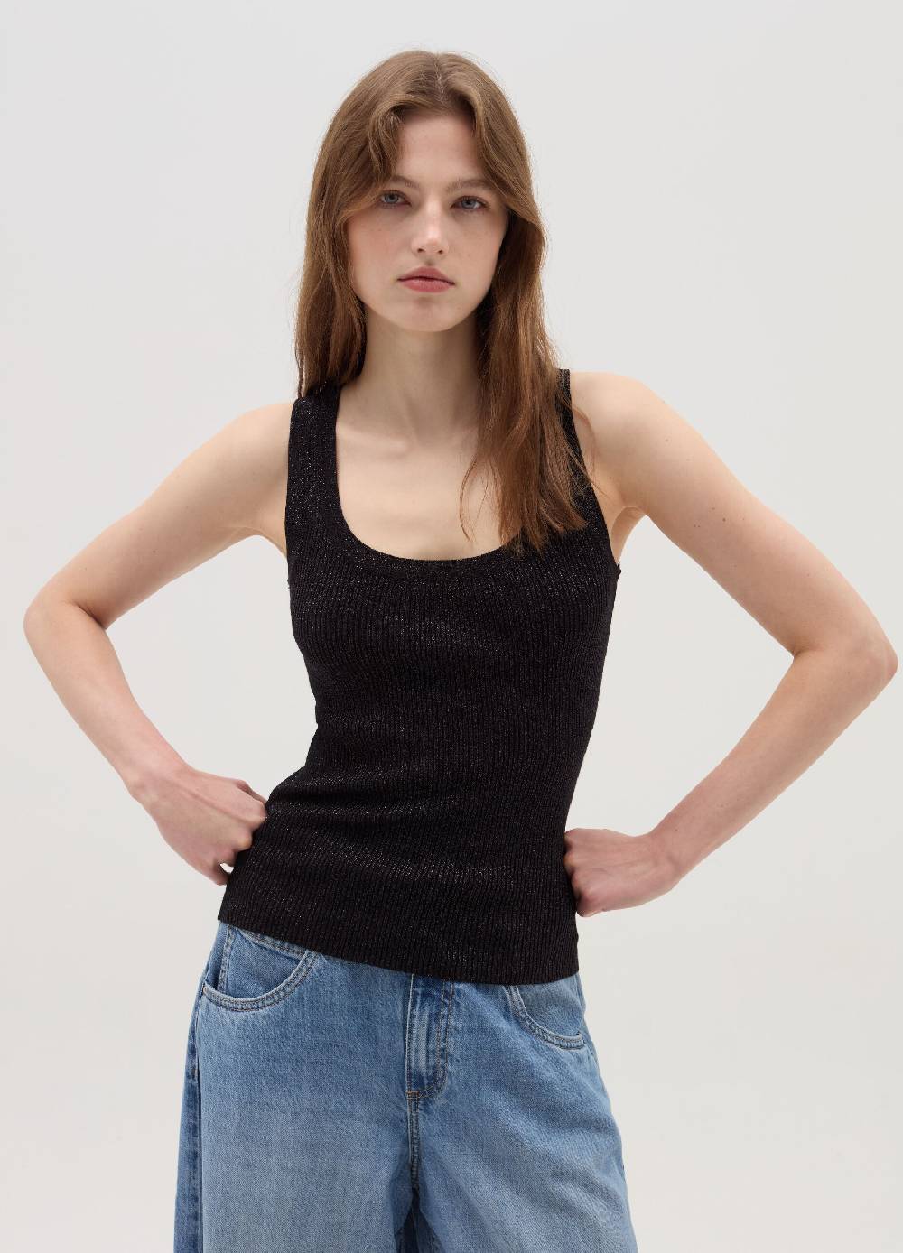 OVS Tank top a costine con lurex Convenienza
