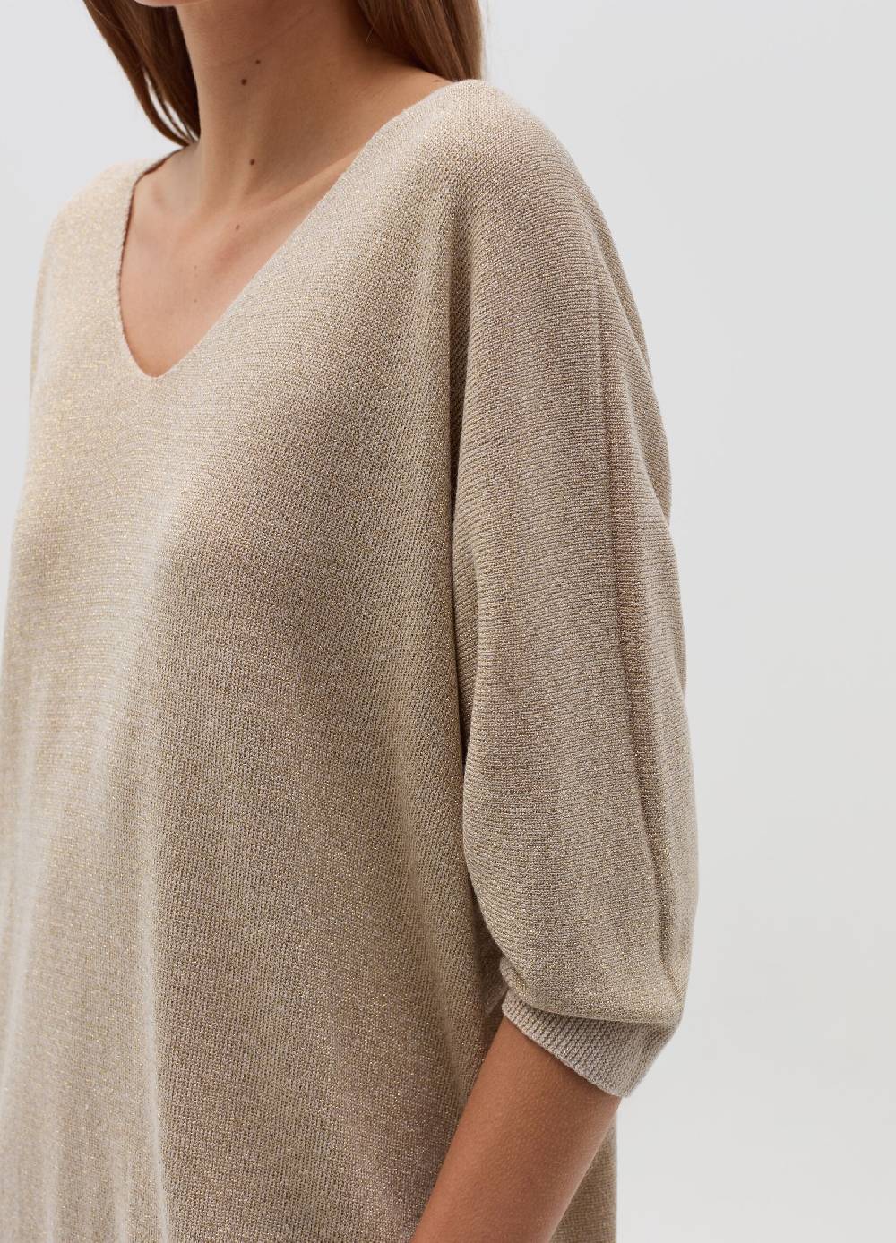 HYBRID Maglia in lurex con maniche a tre quarti Economico