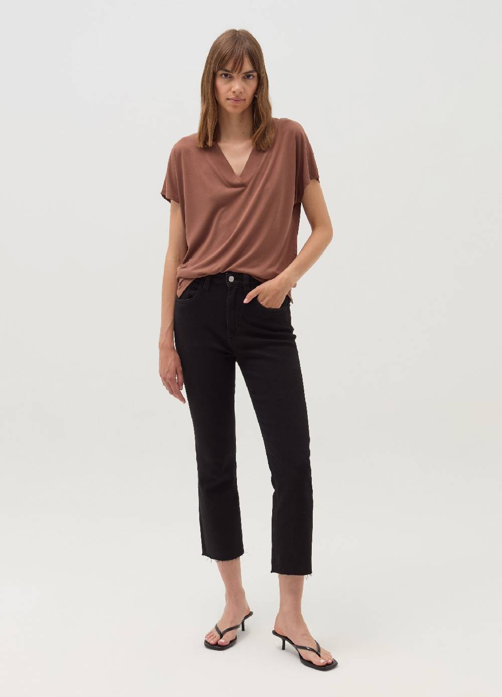 OVS T-shirt con scollo a V maniche a kimono