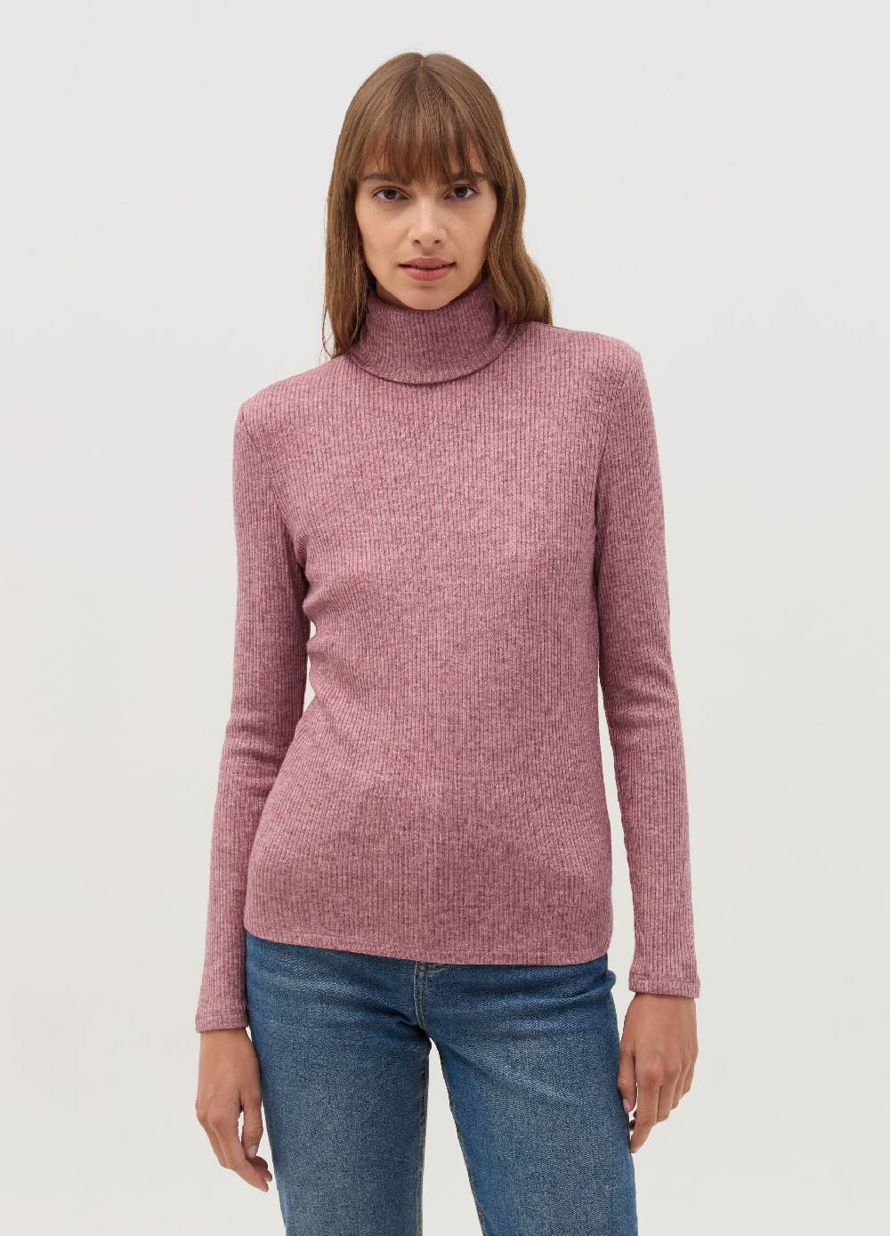 OVS T-shirt a costine con collo alto Hotsell