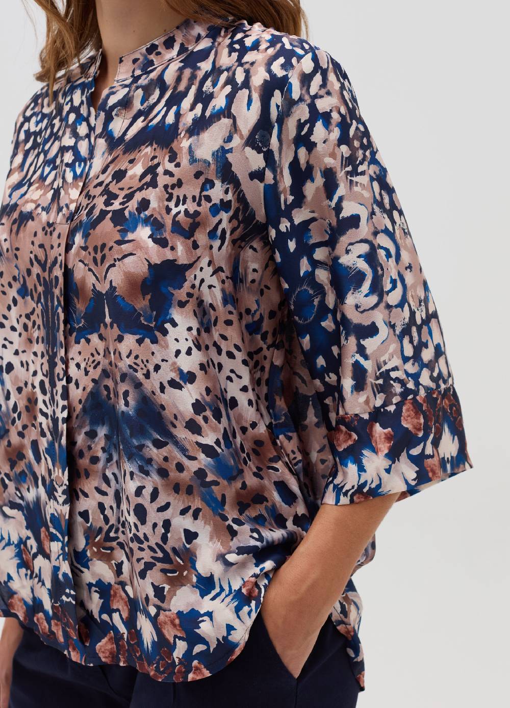 HYBRID Blusa stampata con maniche a tre quarti Vendita Calda