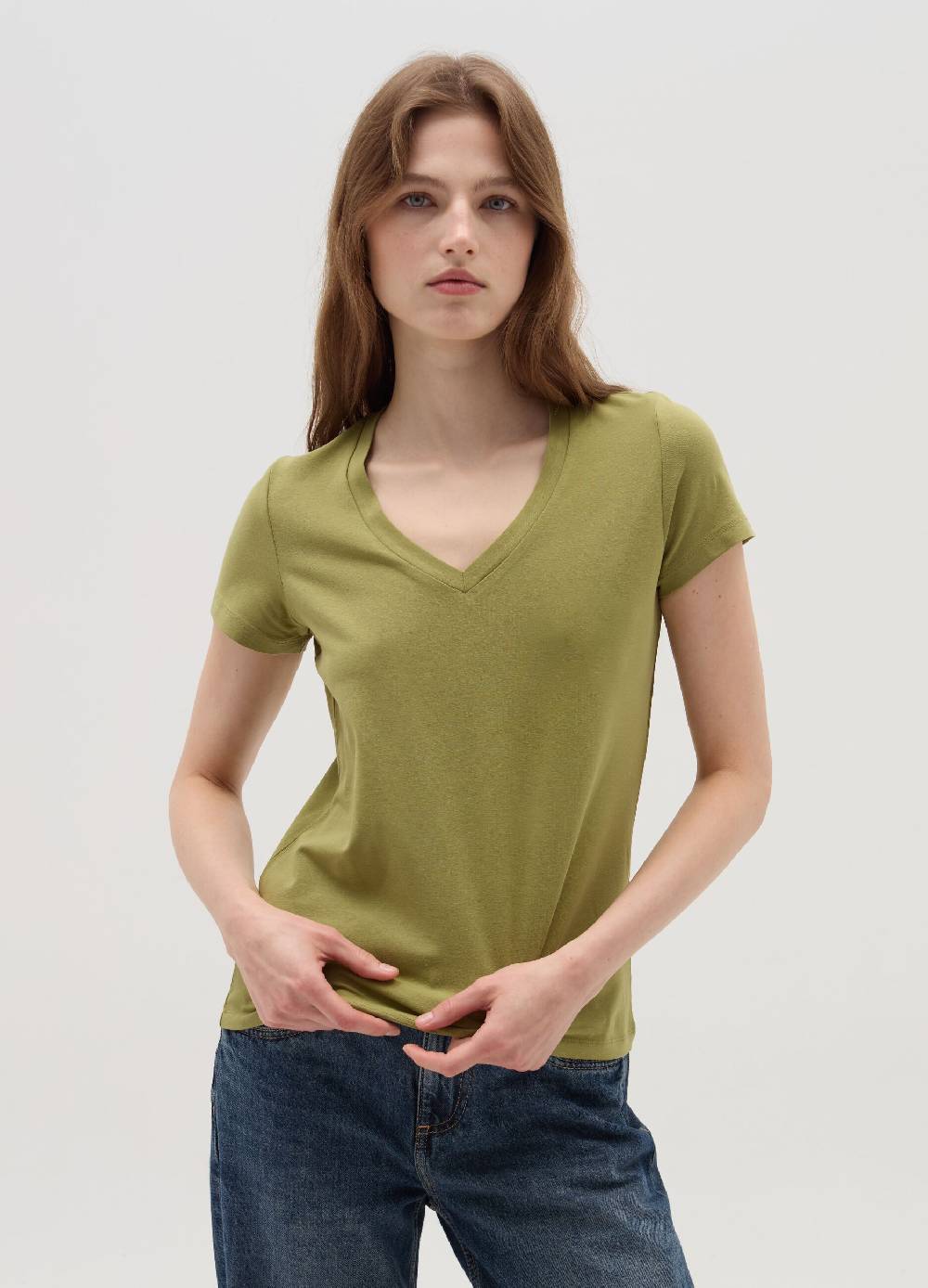 OVS T-shirt tinta unita con scollo a V Italy
