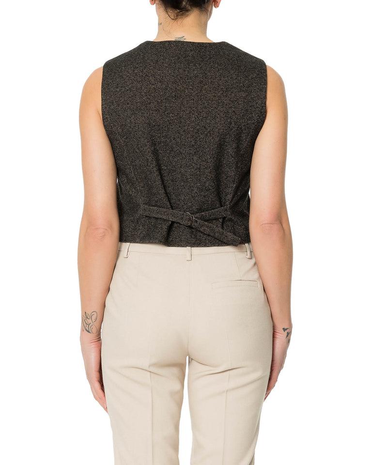 Rrue Bisquit GILET TWEED Nuova