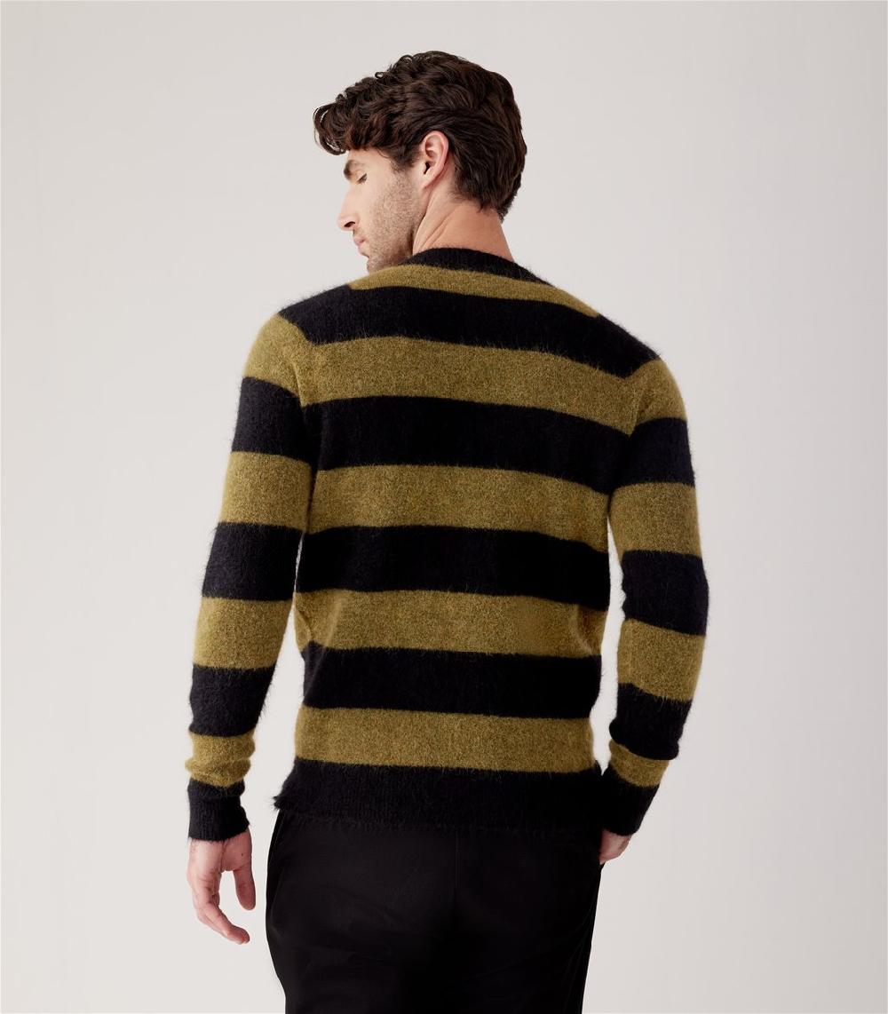 S.Moritz GIROCOLLO RIGHE MOHAIR Nuovo