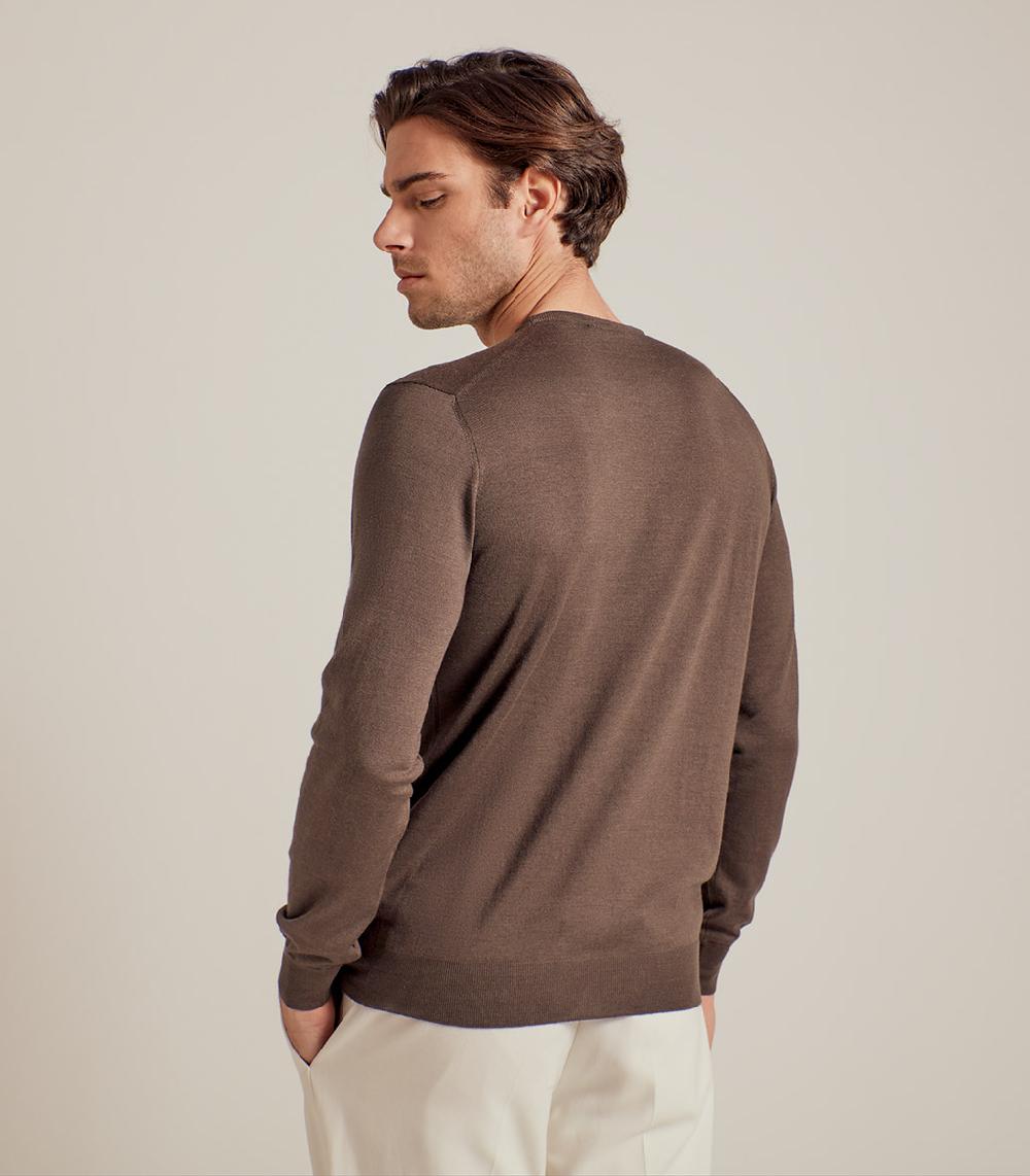 S.Moritz GIROCOLLO LANA SETA CASHMERE - CACAO Affare Del Giorno