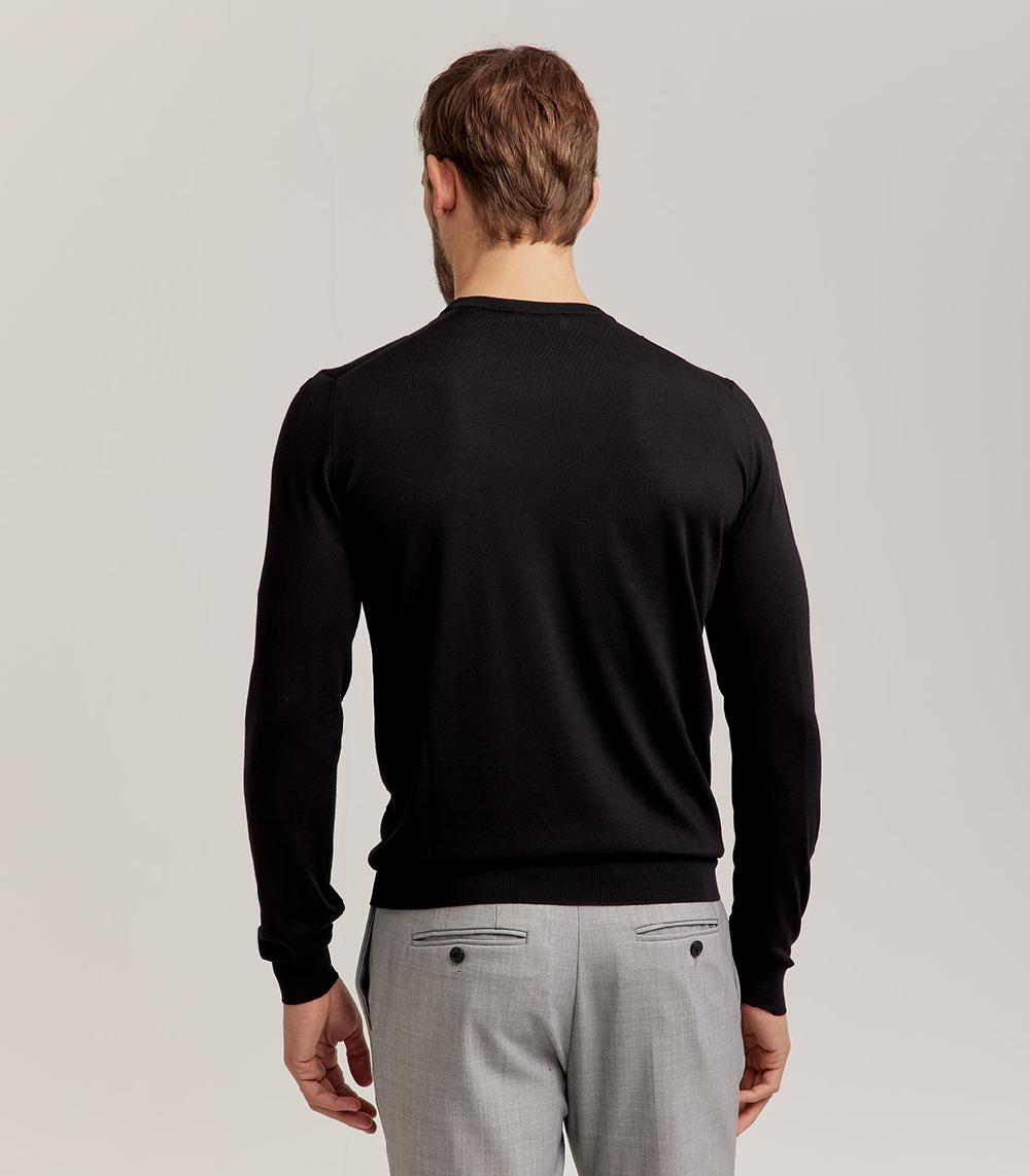 S.Moritz GIROCOLLO ROYAL MERINO - NERO Presa