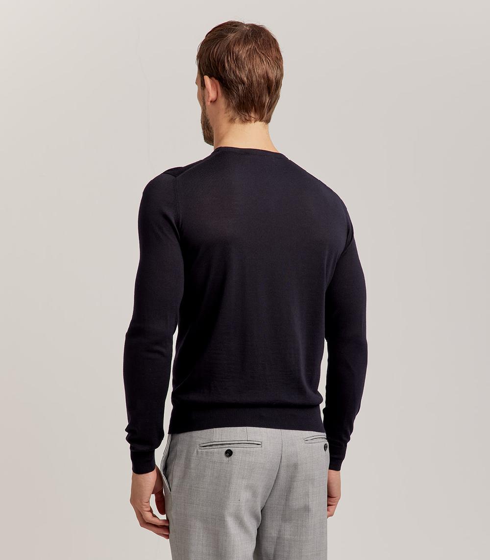 S.Moritz GIROCOLLO ROYAL MERINO - BLU NAVY Economico