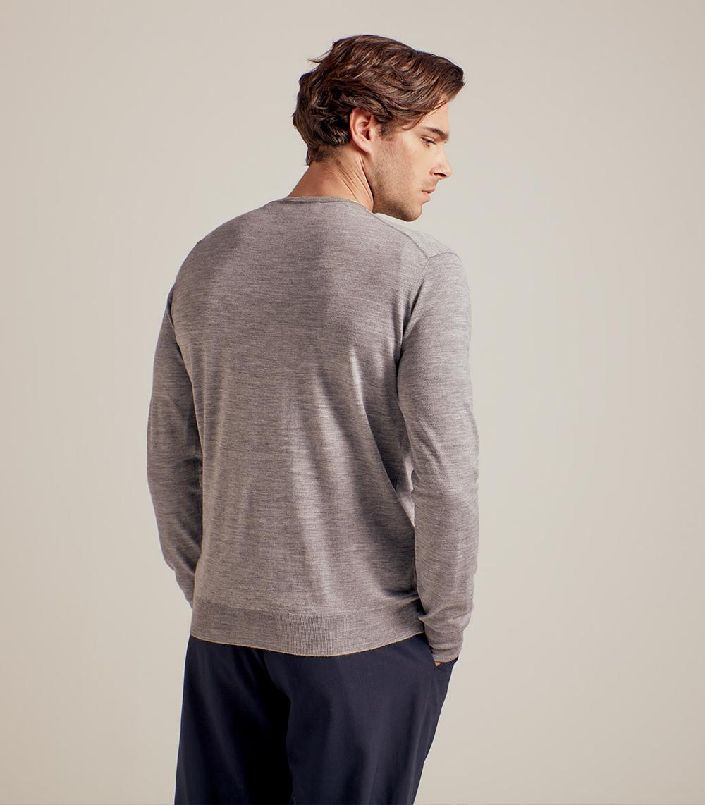 S.Moritz COLLO V LANA SETA CASHMERE - GRIGIO Offerte