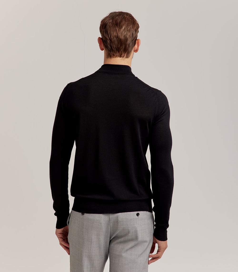 S.Moritz LUPETTO ROYAL MERINO - NERO Pezzi Unici