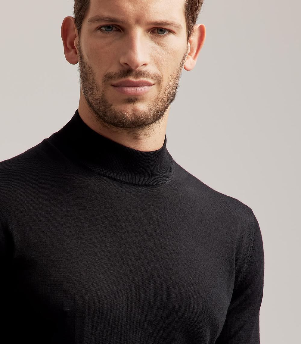 S.Moritz LUPETTO ROYAL MERINO - NERO Pezzi Unici