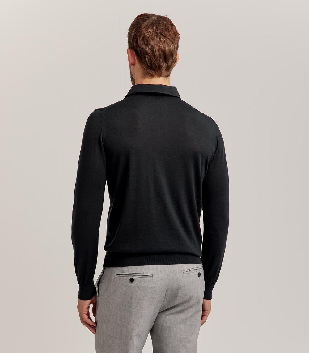 S.Moritz POLO COLLO CAMICIA ROYAL MERINO - VERDE SCURO Soddisfazione Garantita