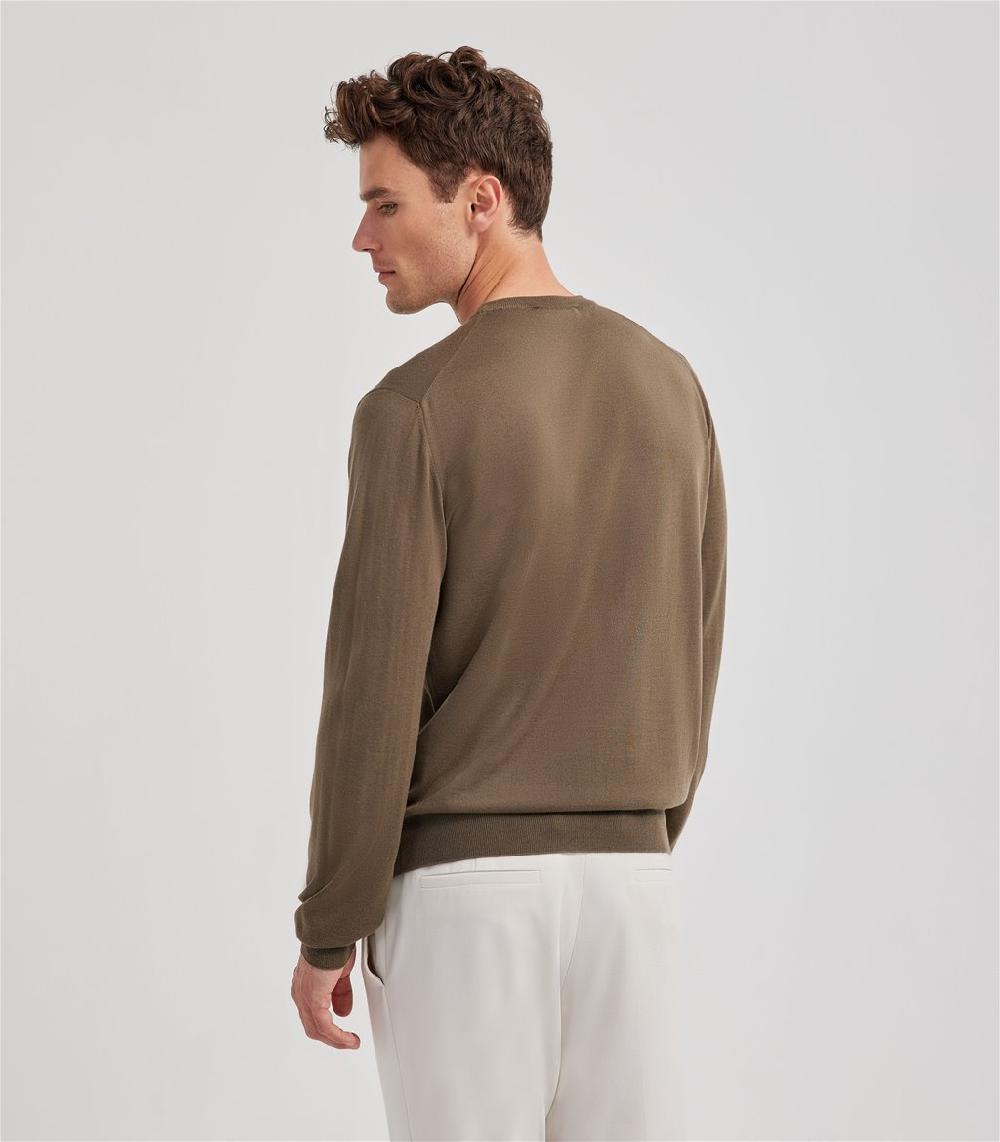 S.Moritz Maglia kaki da uomo royal merino | S.Moritz Sito Ufficiale Fino Al -60%