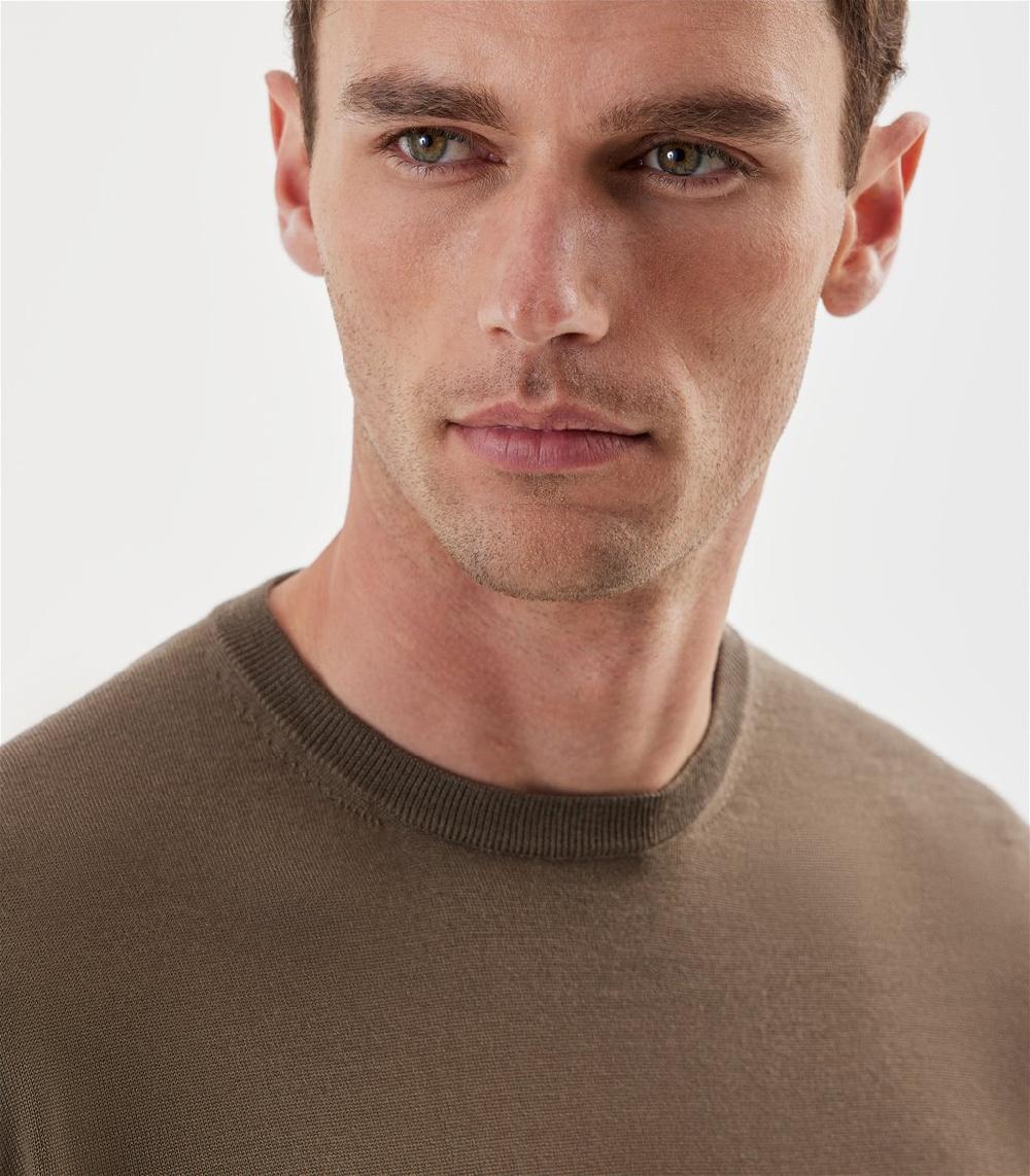 S.Moritz Maglia kaki da uomo royal merino | S.Moritz Sito Ufficiale Fino Al -60%
