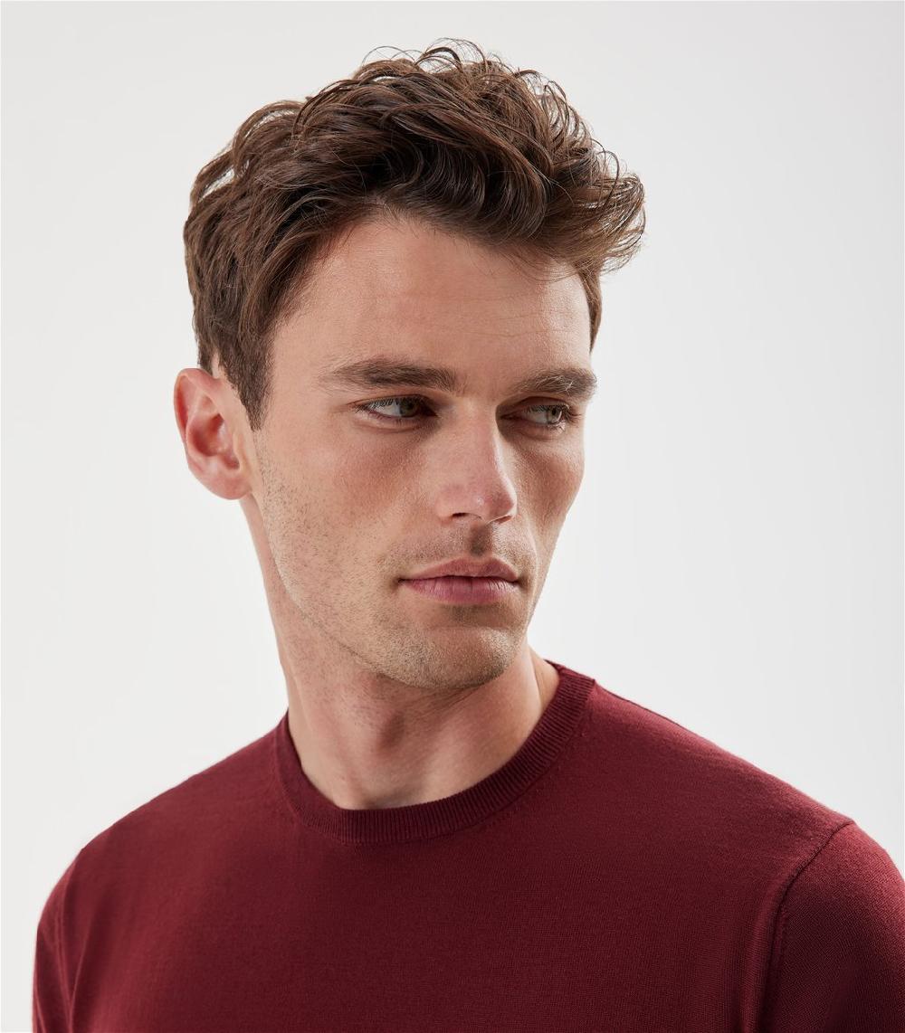 S.Moritz Maglia bordeaux da uomo royal merino | S.Moritz Sito Ufficiale Shopping Online