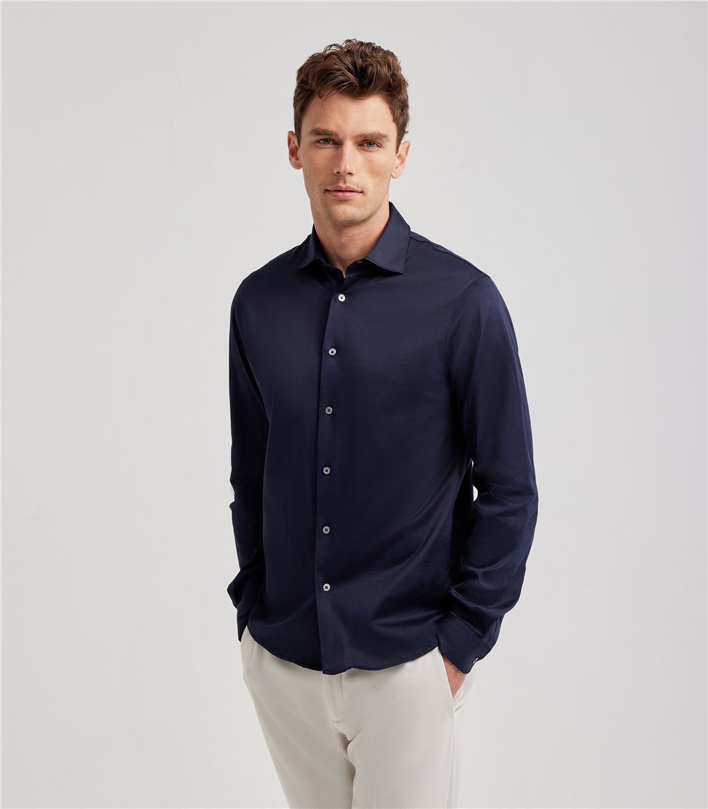 S.Moritz Camicia bianca da uomo in cotone jersey | S.Moritz Sito Ufficiale
