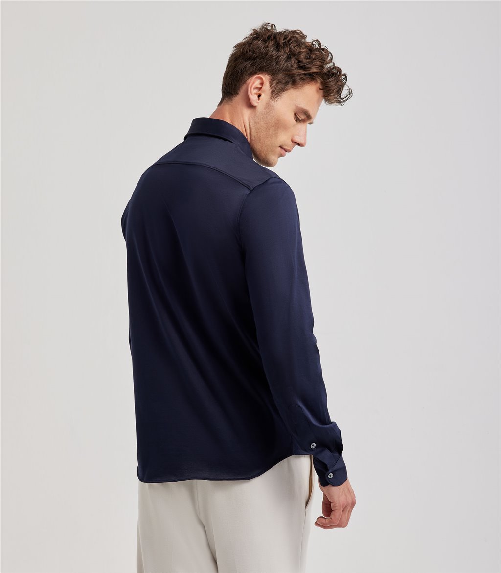 S.Moritz Camicia bianca da uomo in cotone jersey | S.Moritz Sito Ufficiale Sottocosto
