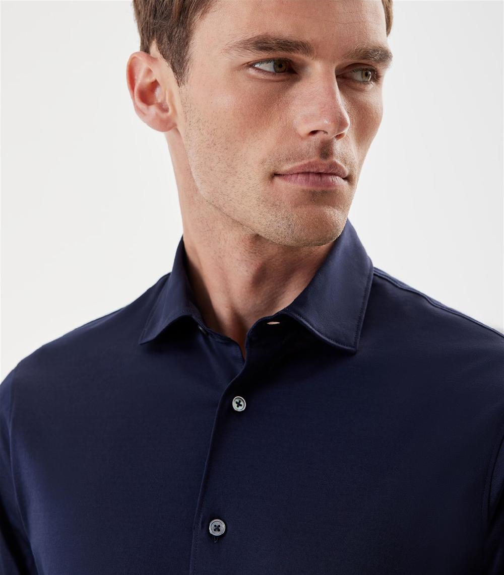S.Moritz Camicia bianca da uomo in cotone jersey | S.Moritz Sito Ufficiale Sottocosto