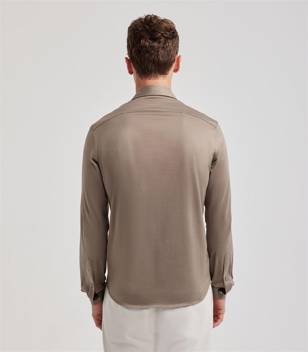 S.Moritz Camicia tortora da uomo in cotone jersey | S.Moritz Sito Ufficiale Convenienza