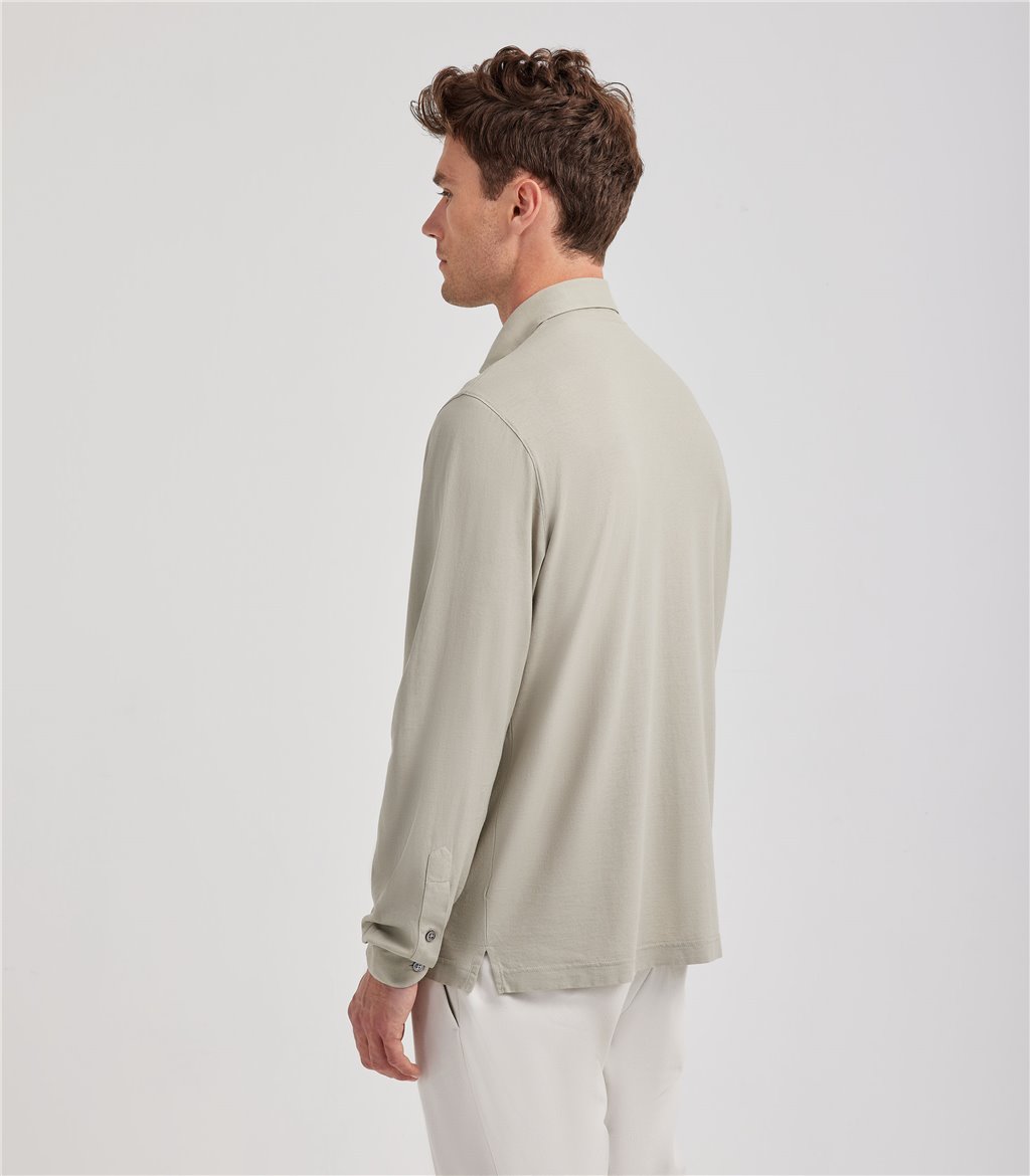 S.Moritz Camicia grigia da uomo in cotone crepe | S.Moritz Sito Ufficiale Offerta