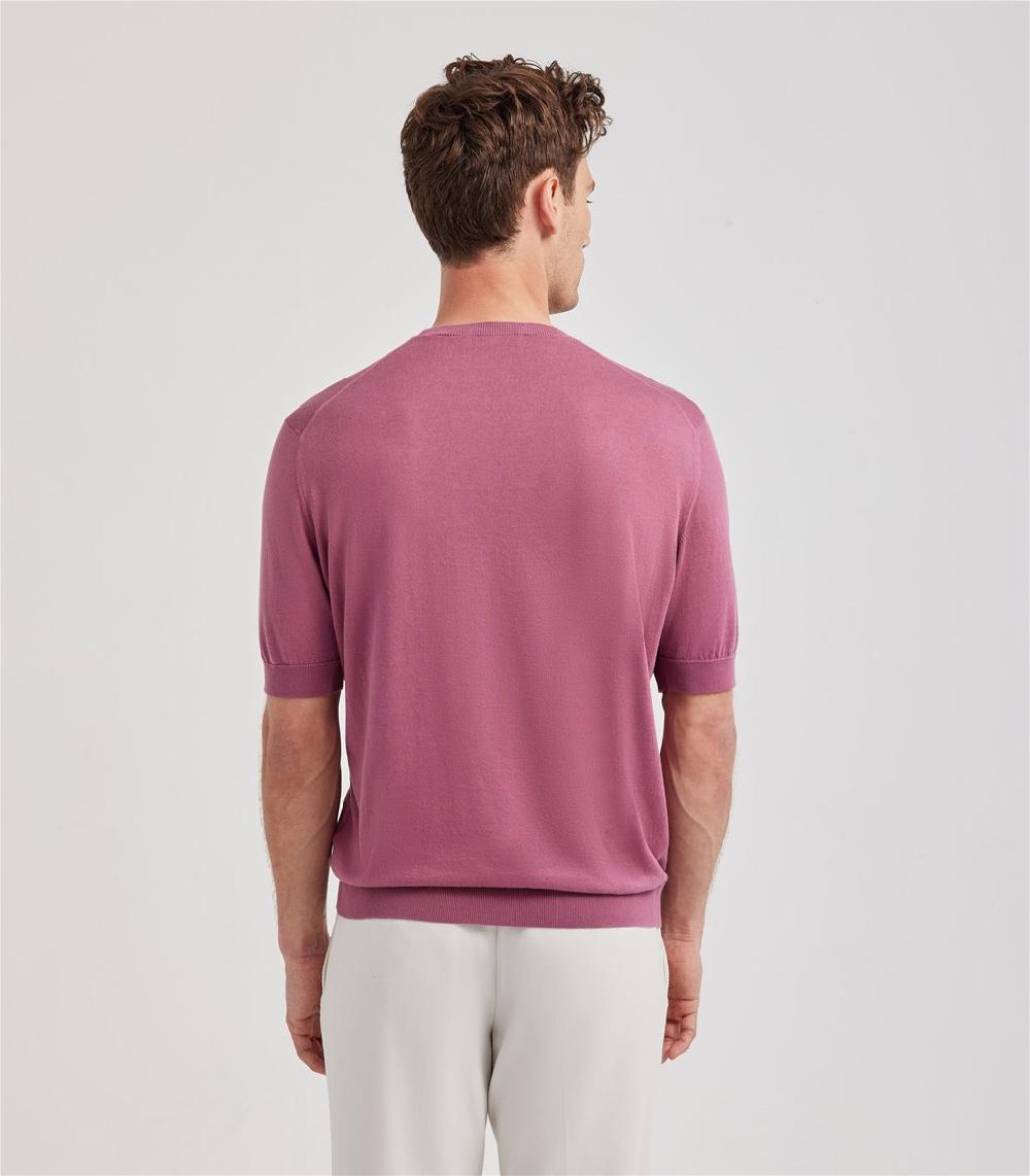 S.Moritz T-shirt malva da uomo in cotone giza | S.Moritz Sito Ufficiale In Vendita