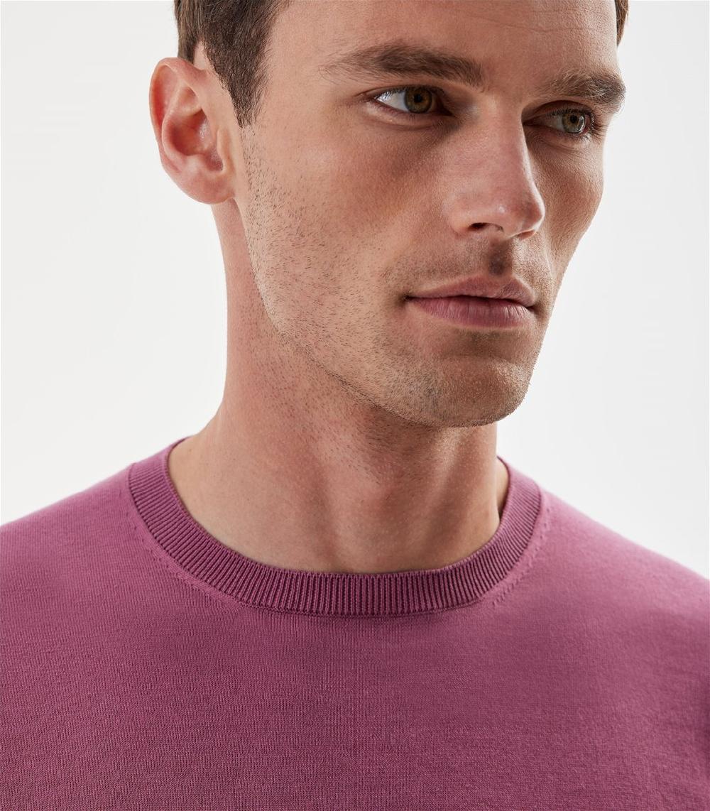 S.Moritz T-shirt malva da uomo in cotone giza | S.Moritz Sito Ufficiale In Vendita