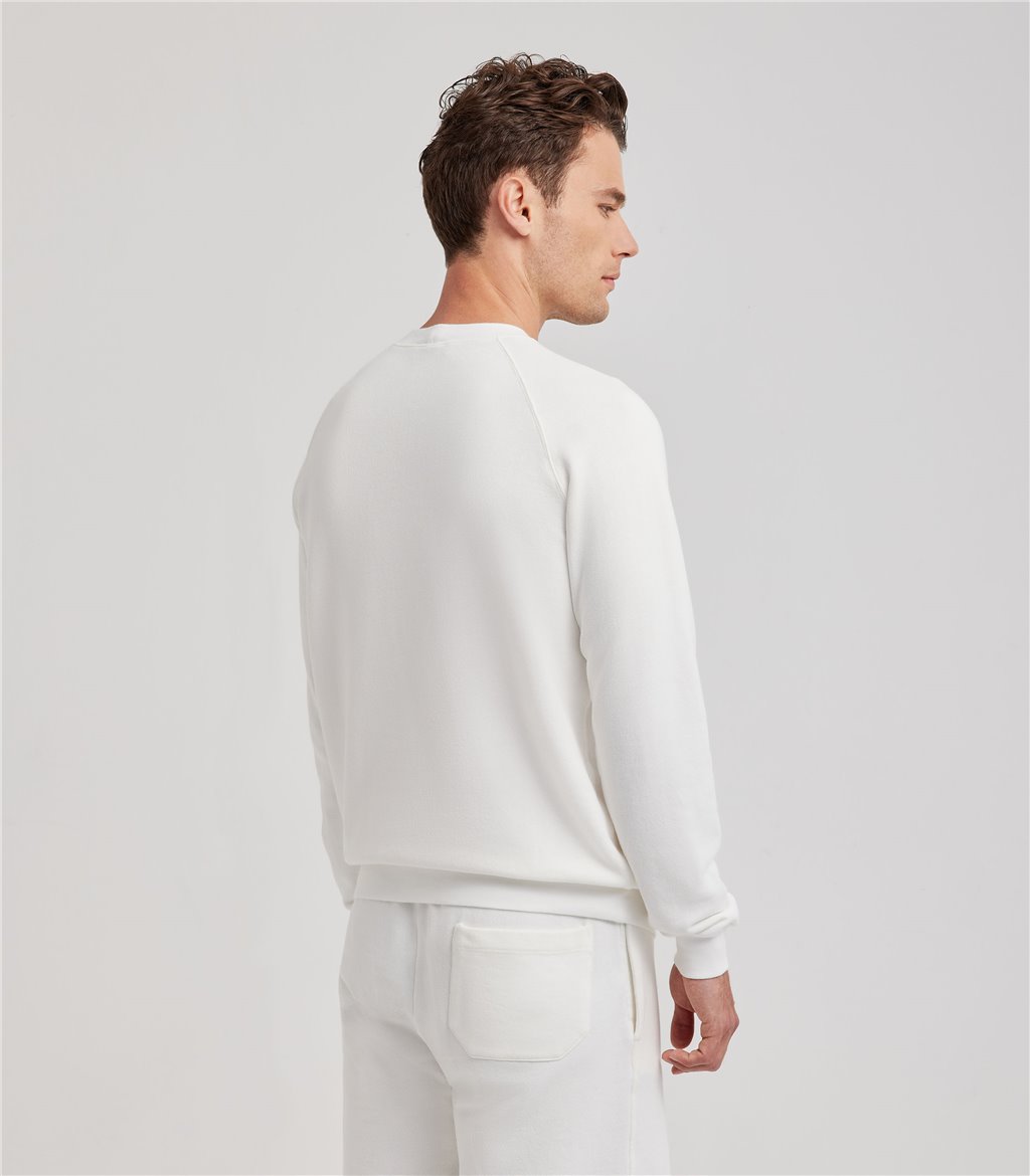 S.Moritz Felpa raglan da uomo off white | S.Moritz Sito Ufficiale Saldi