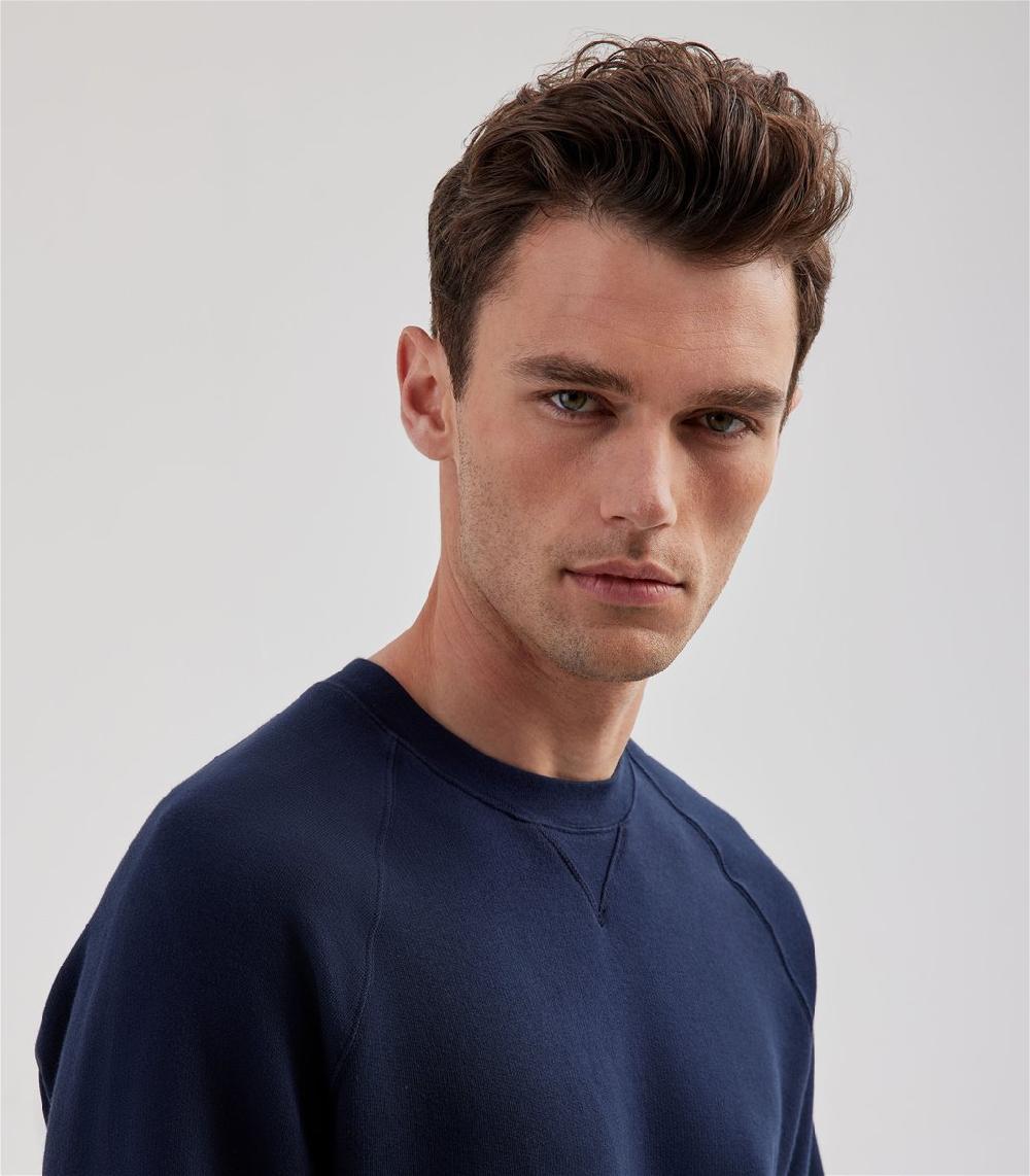 S.Moritz Felpa raglan da uomo blu navy | S.Moritz Sito Ufficiale Hotsell