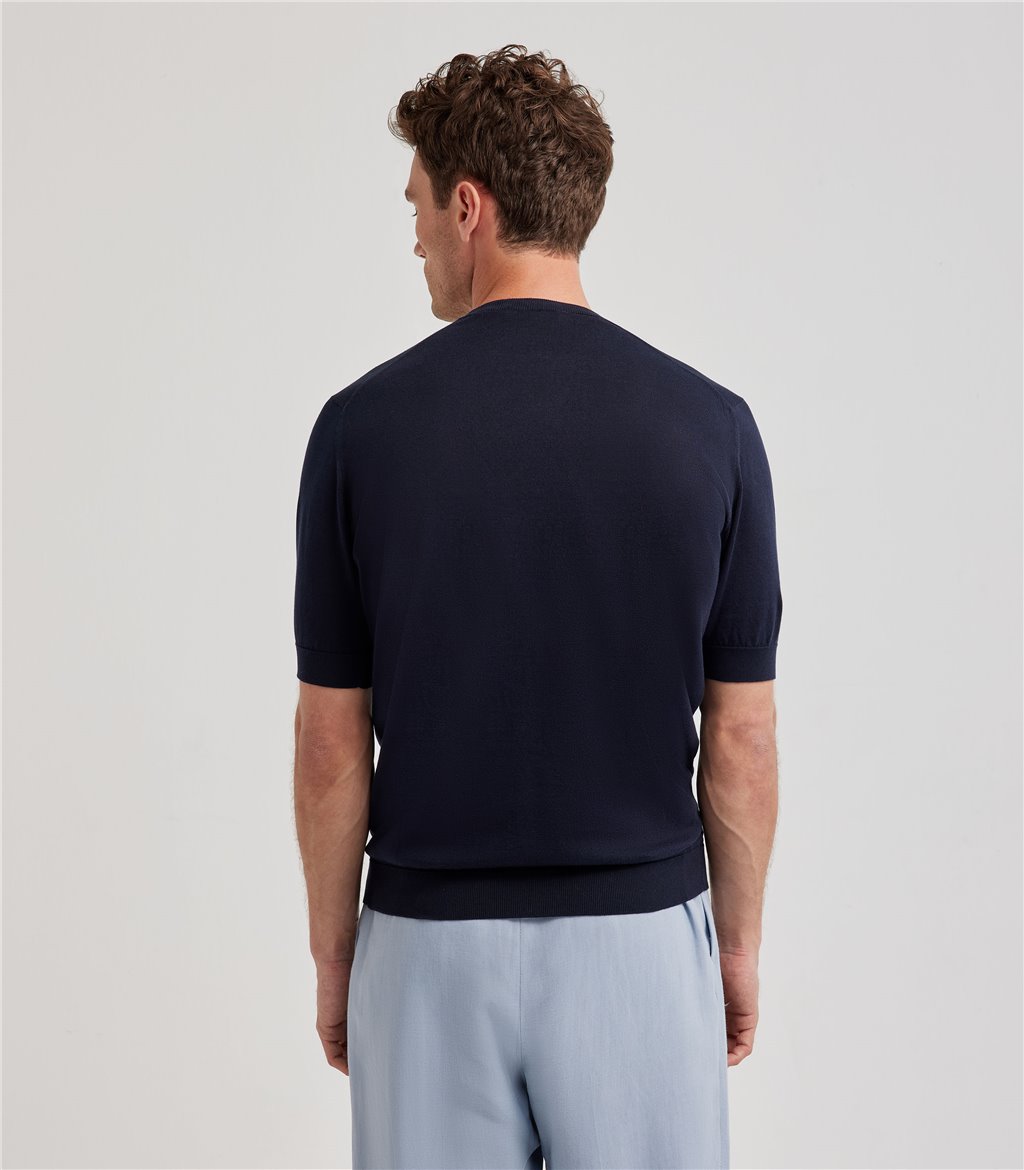 S.Moritz T-shirt blu da uomo in cotone giza | S.Moritz Sito Ufficiale Promozione temporanea