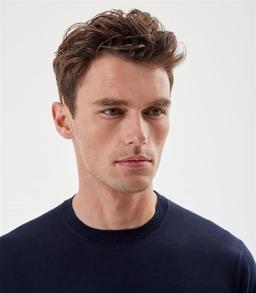 S.Moritz T-shirt blu da uomo in cotone giza | S.Moritz Sito Ufficiale Promozione temporanea