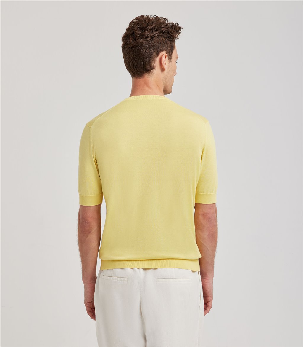 S.Moritz T-shirt gialla da uomo in cotone giza | S.Moritz Sito Ufficiale Vendite Flash