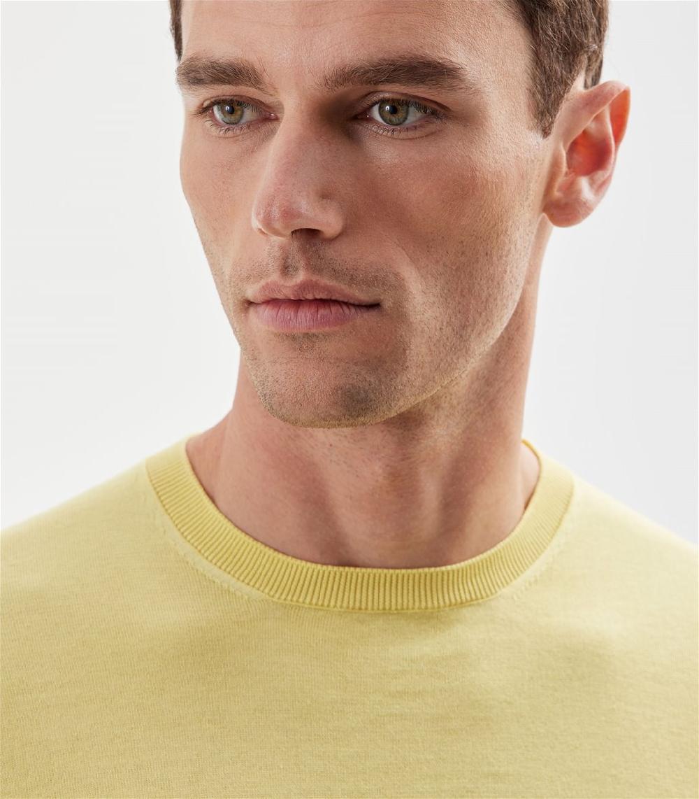 S.Moritz T-shirt gialla da uomo in cotone giza | S.Moritz Sito Ufficiale Vendite Flash