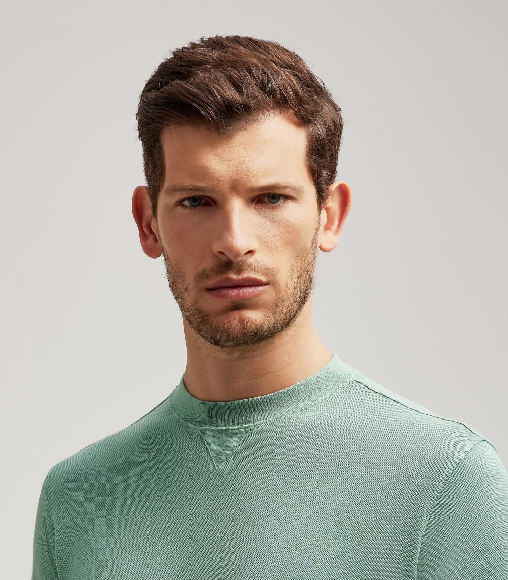 S.Moritz GIROCOLLO FELPA - COTONE PIQUET Moda