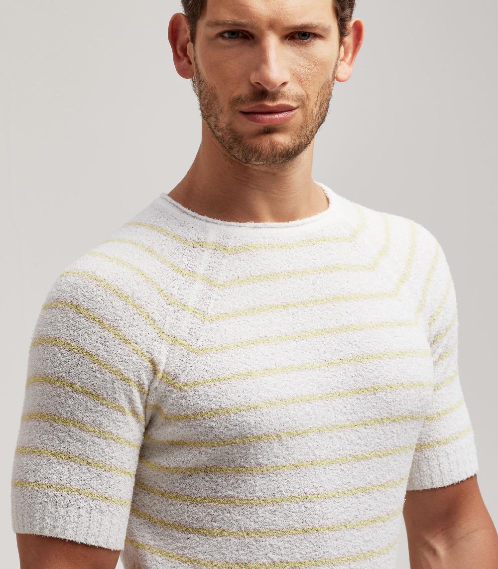 S.Moritz GIROCOLLO RAGLAN EFFETTO SPUGNA - COTONE Italy