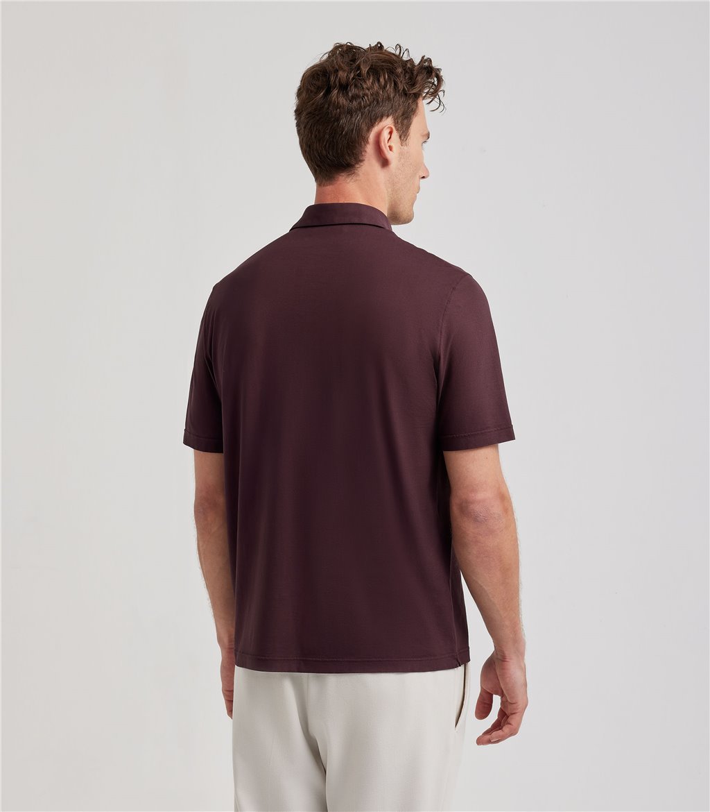 S.Moritz Polo amarena da uomo in cotone crepe | S.Moritz Sito Ufficiale Negozi Online