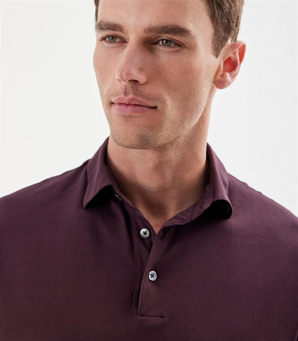 S.Moritz Polo amarena da uomo in cotone crepe | S.Moritz Sito Ufficiale Negozi Online