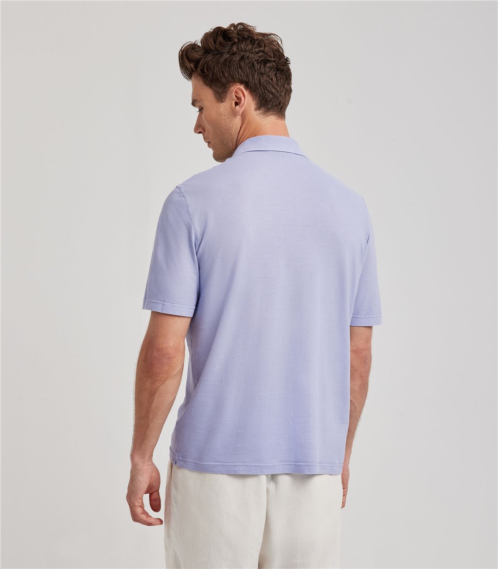S.Moritz Polo lilla da uomo in cotone crepe | S.Moritz Sito Ufficiale Shopping Online