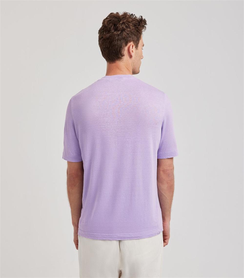 S.Moritz T-shirt lilla da uomo in jersey lino | S.Moritz Sito Ufficiale 2025