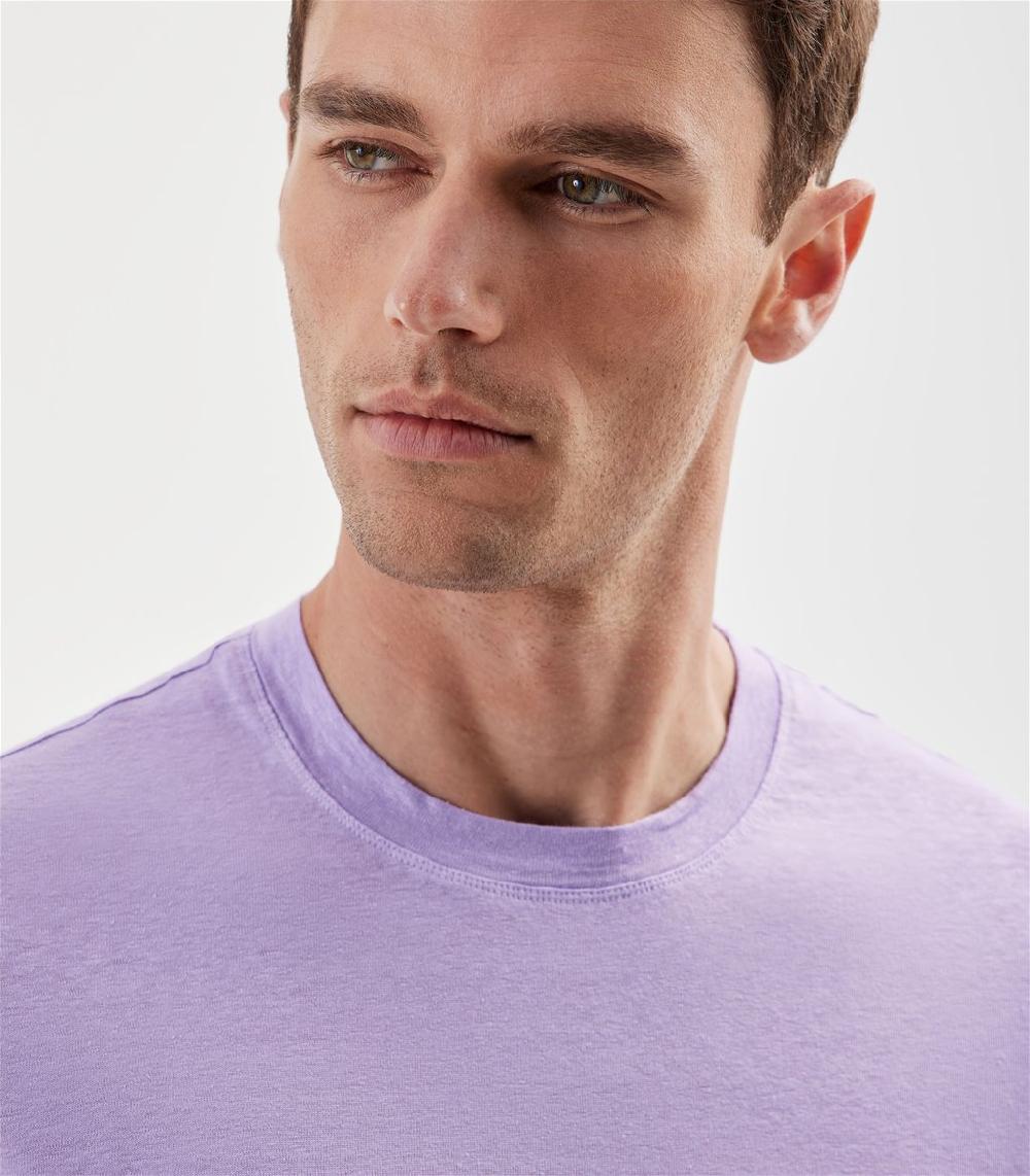 S.Moritz T-shirt lilla da uomo in jersey lino | S.Moritz Sito Ufficiale 2025