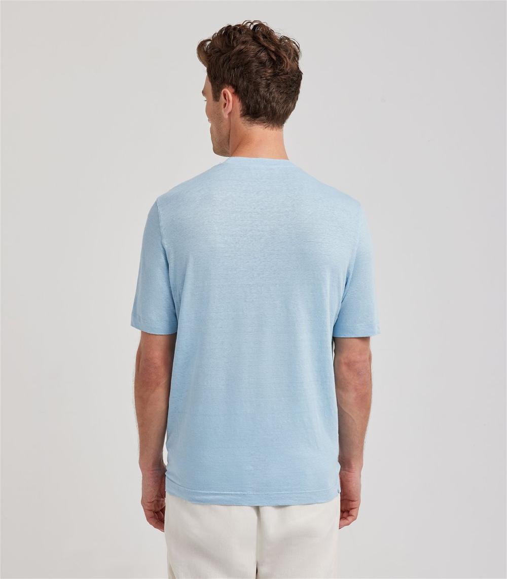 S.Moritz T-shirt cielo da uomo in jersey lino | S.Moritz Sito Ufficiale Italy