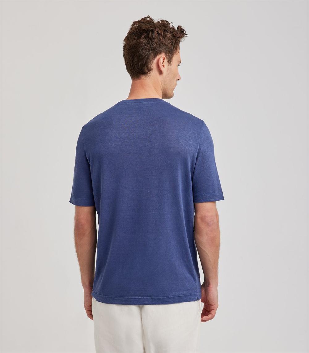 S.Moritz T-shirt blu royal da uomo in jersey lino | S.Moritz Sito Ufficiale 2025