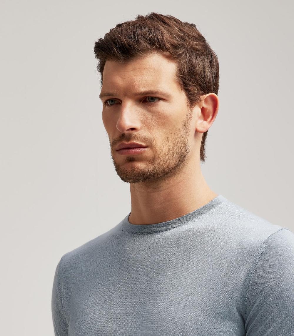 S.Moritz T-SHIRT - LANA SETA CASHMERE Qualità Garantita