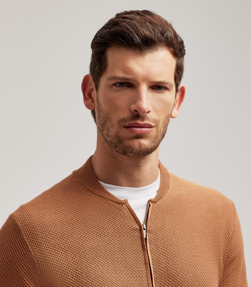 S.Moritz FULLZIP COLLO BOMBER NIDO D'APE - COTONE Novità