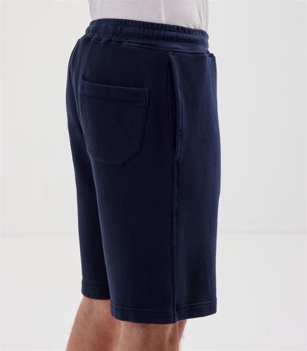 S.Moritz Bermuda da uomo in felpa blu navy | S.Moritz Sito Ufficiale Presa
