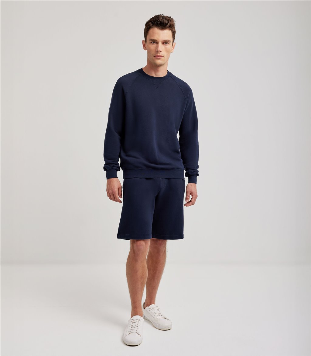 S.Moritz Bermuda da uomo in felpa blu navy | S.Moritz Sito Ufficiale Presa