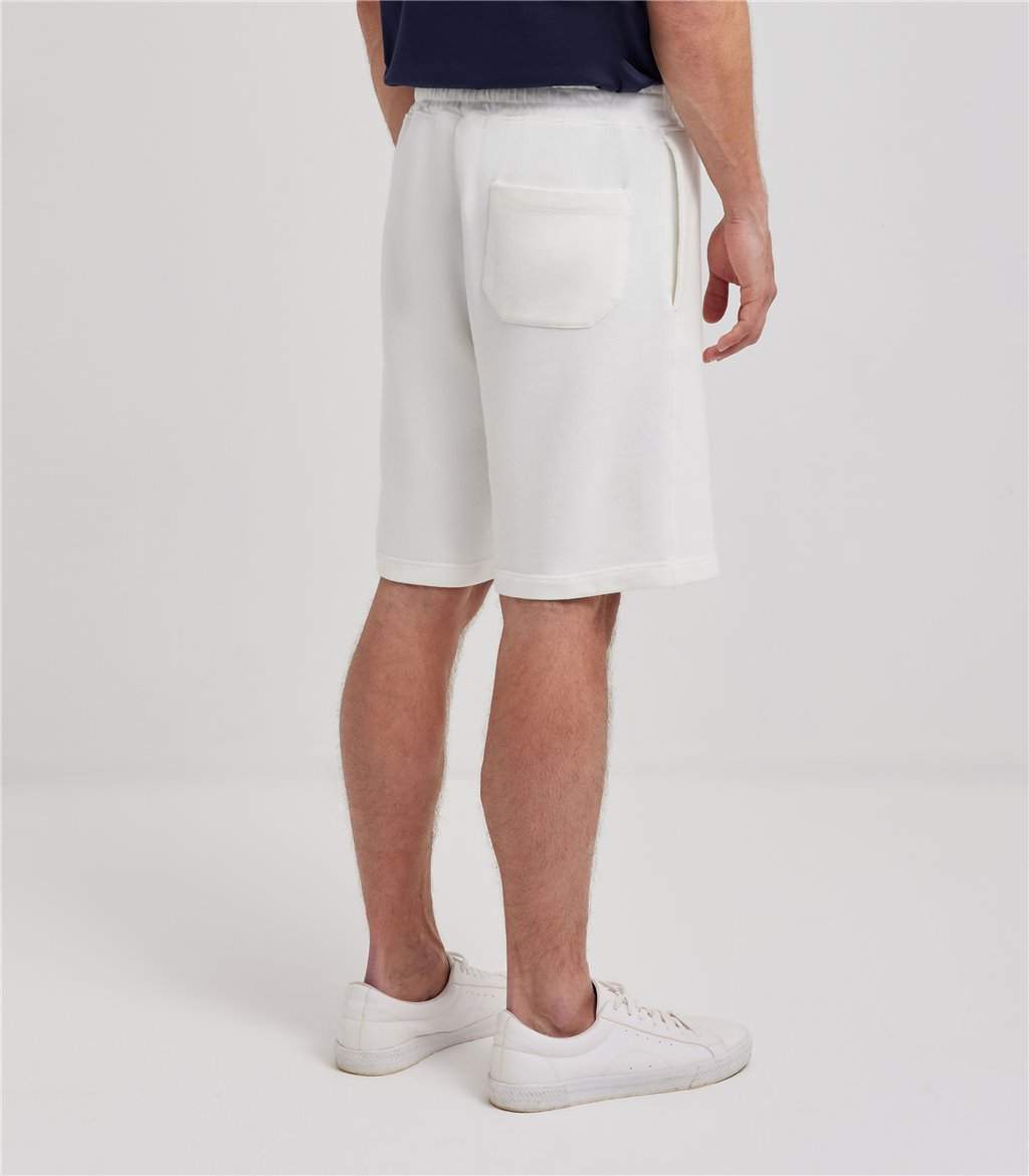 S.Moritz Bermuda da uomo in felpa off white | S.Moritz Sito Ufficiale Sconto