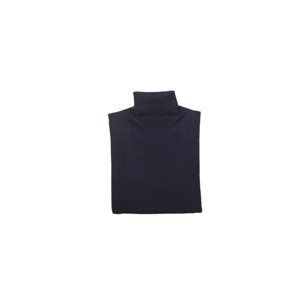 Salvatore Piccolo Dolcevita Blu Navy in Cashmere Offerta