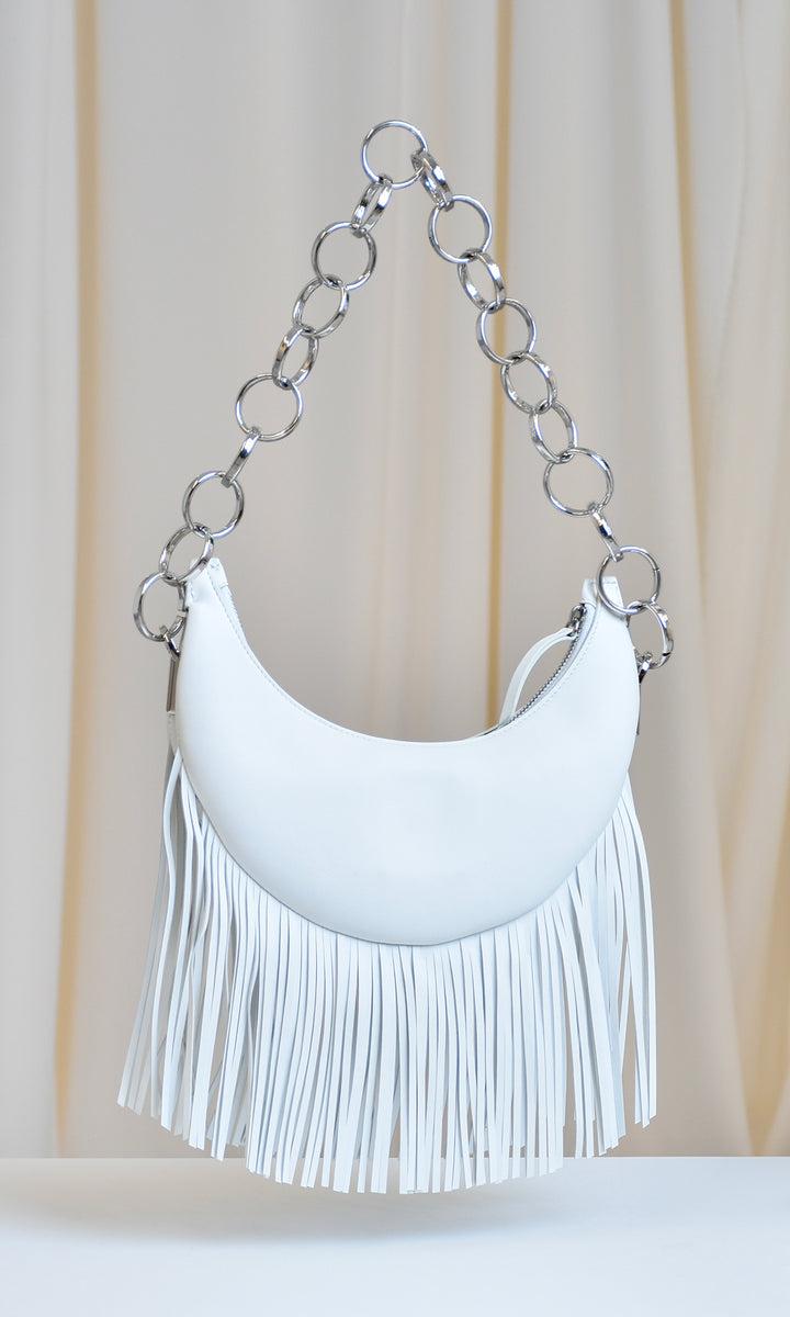 Sara Battaglia Banana Shoulder Bag Fringed In Saldo