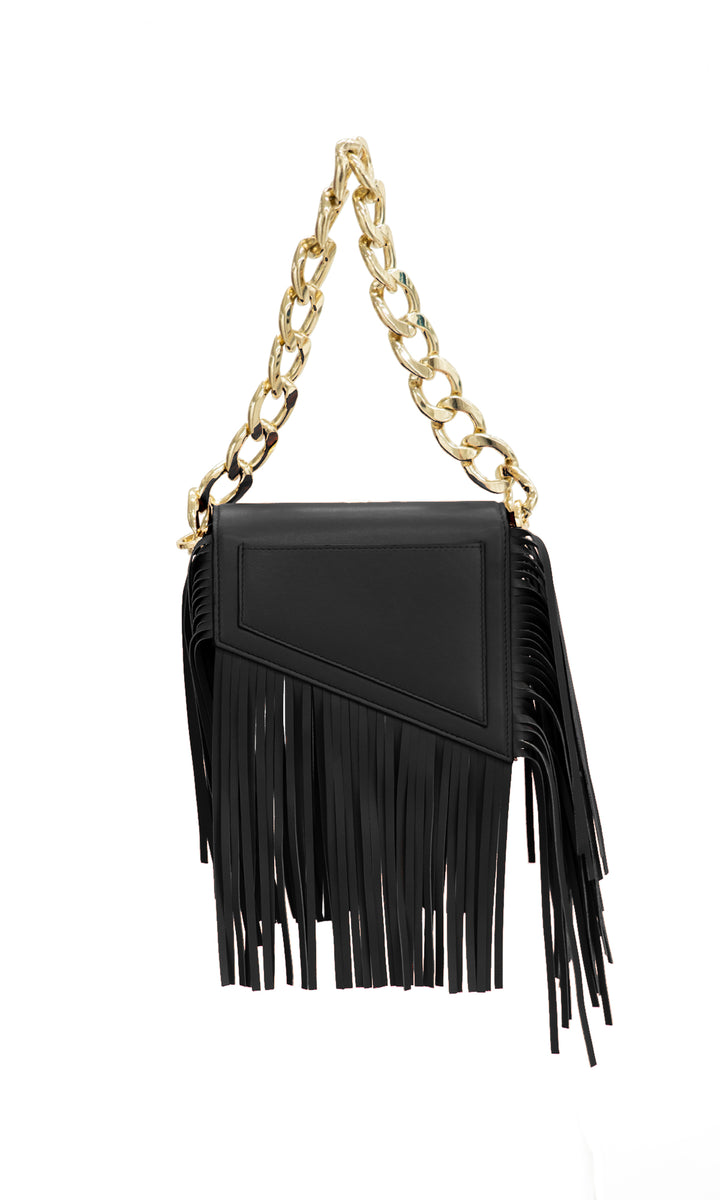 Sara Battaglia Euphoria Fringed Bag XS In Linea