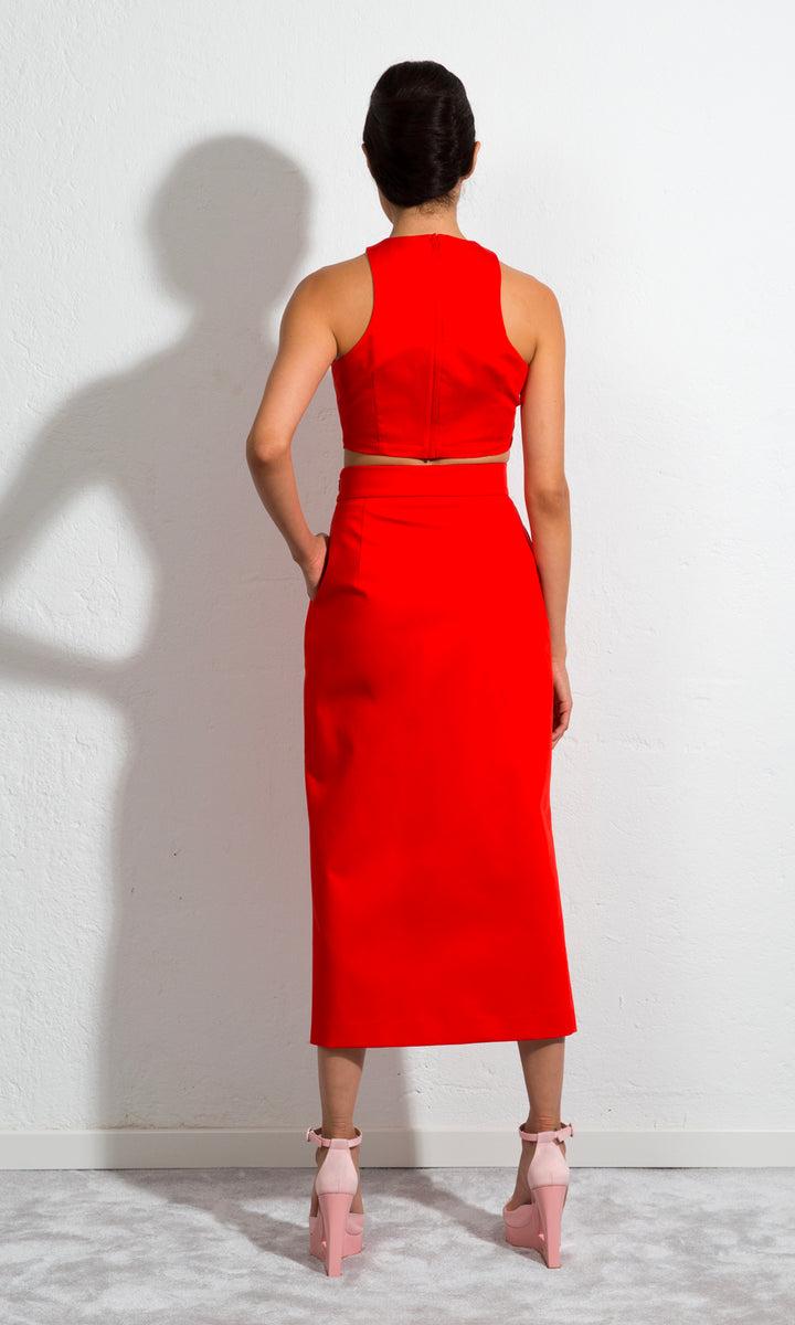 Sara Battaglia Slit Tubino Skirt Affare Del Giorno